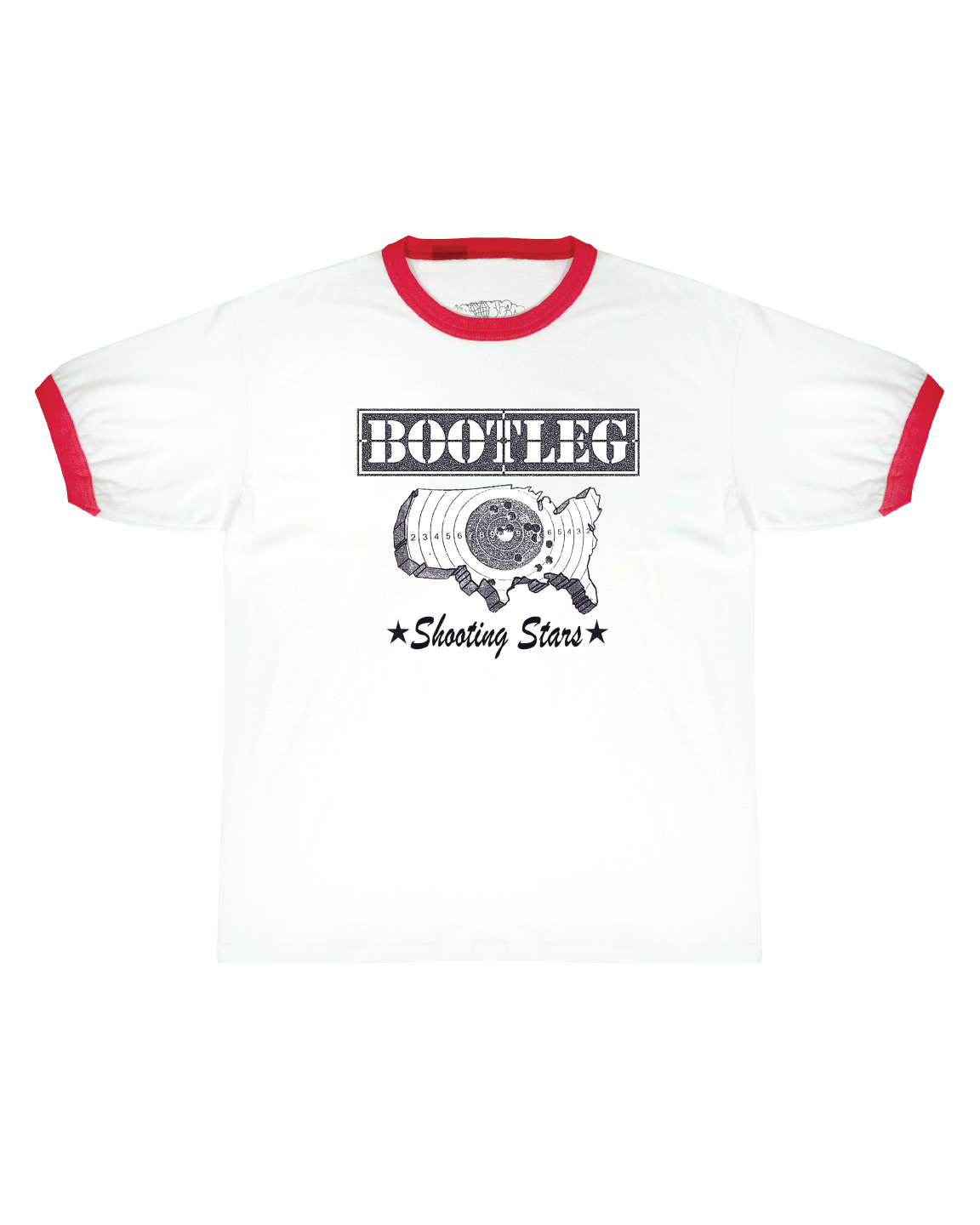 Shooting Stars Ringer T-Shirt (White)